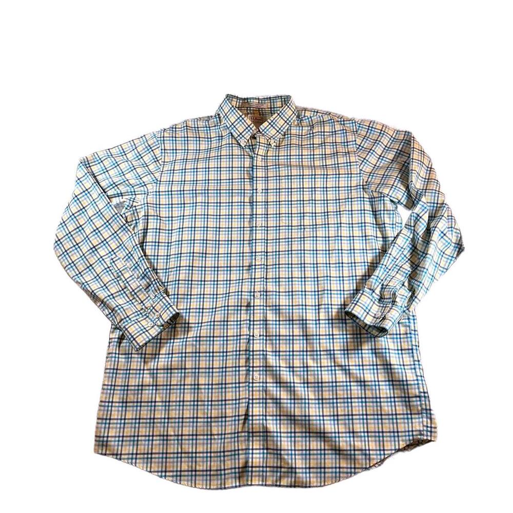L.L.Bean Wrinkle Resistant Traditional Fit XL-Tall Cotton Button-Up Shirt